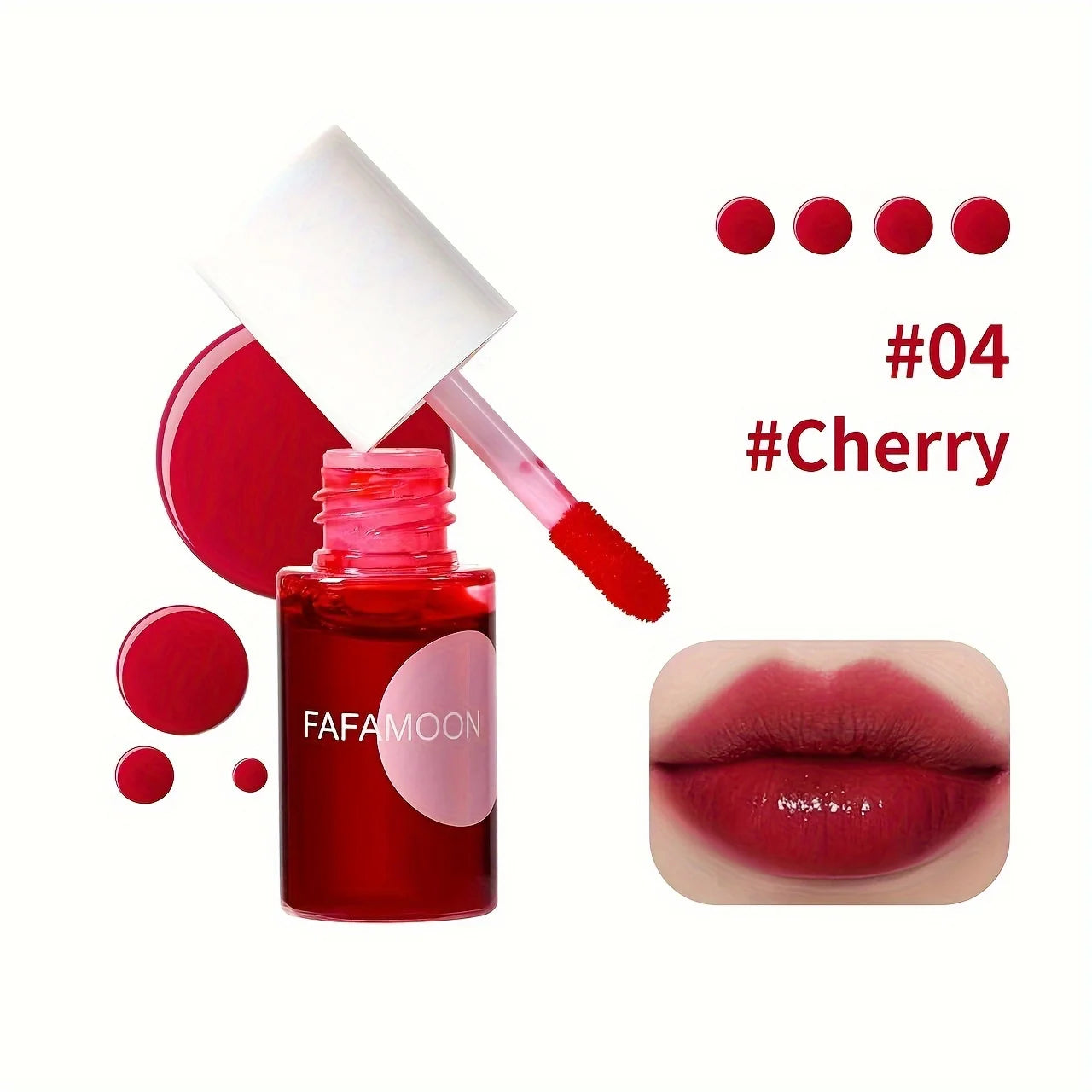 4 color Fruity Lip Tint Water Gloss.