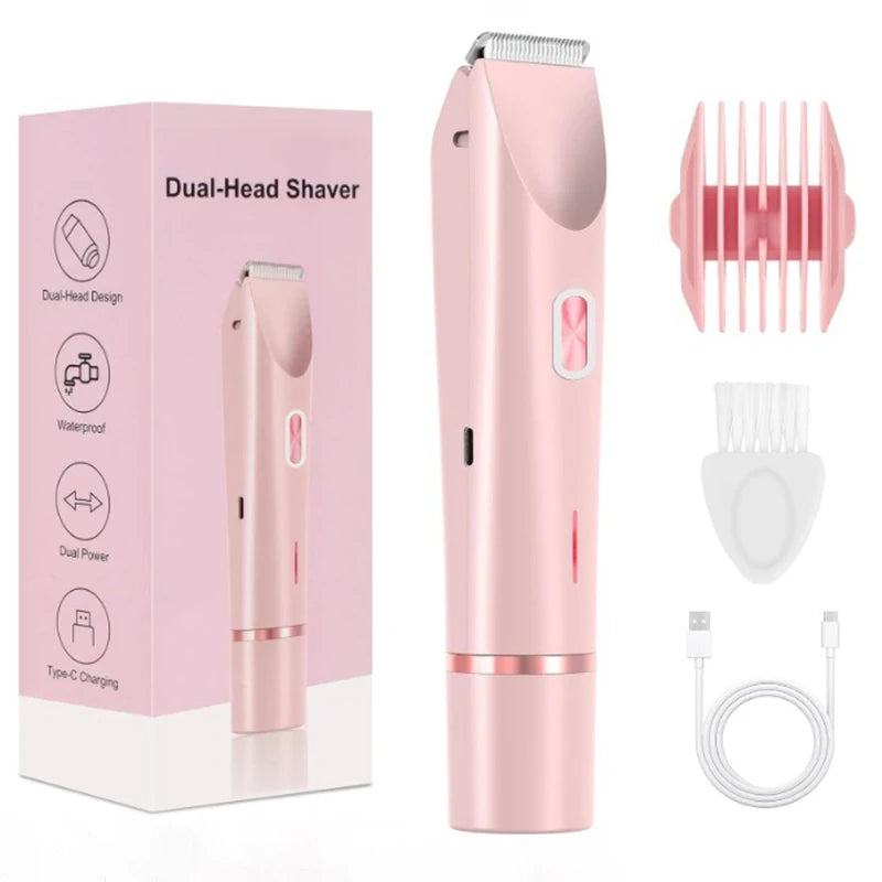 Woman Double Head Electric Shaver Leg Underarm &Bikini.
