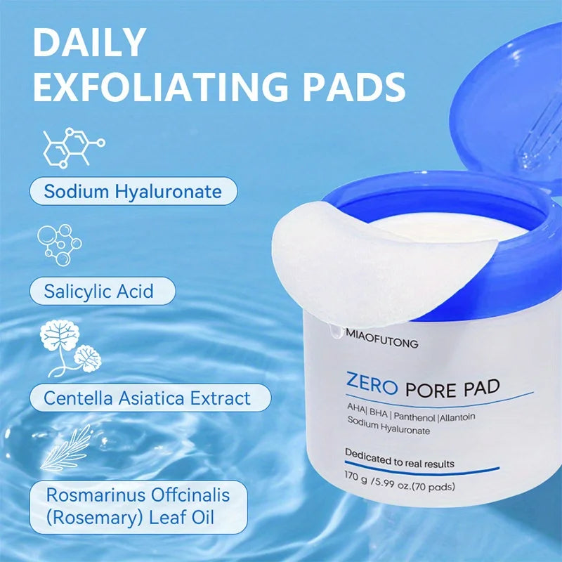Hyaluronic acid cleansing and makeup remover pads.