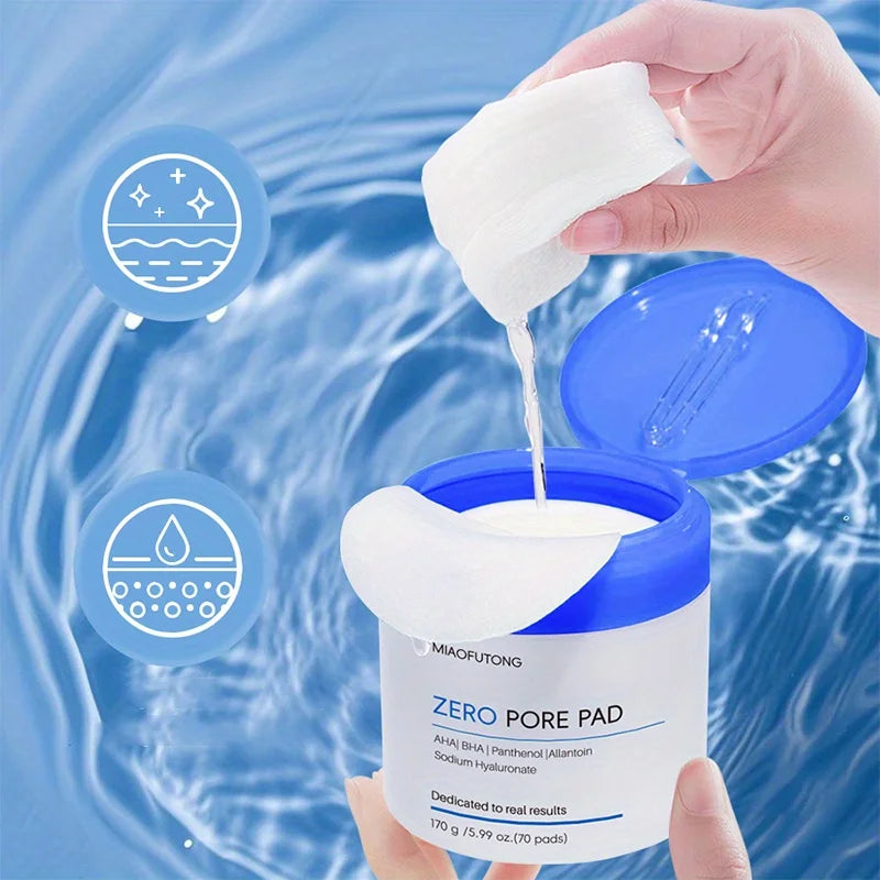 Hyaluronic acid cleansing and makeup remover pads.
