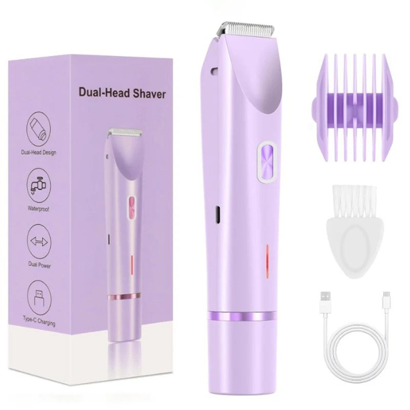 Woman Double Head Electric Shaver Leg Underarm &Bikini.