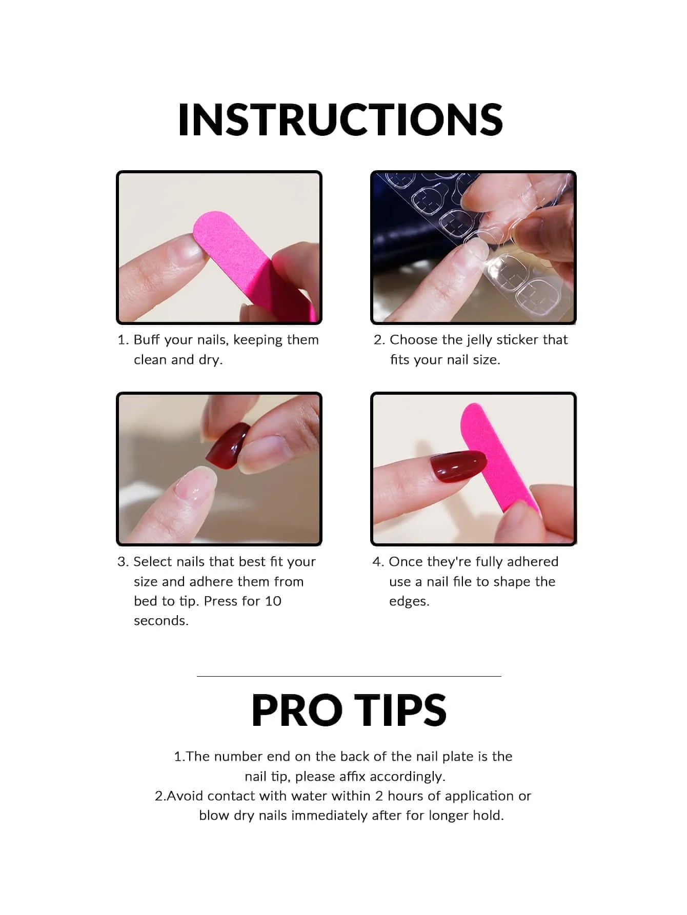 10PCS Diamond French Square Press on Nails.