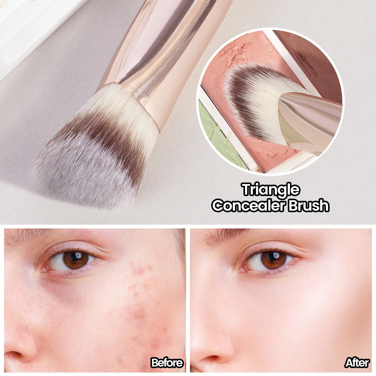 MAANGE Under Eye Concealer Triangle Makeup Brush.