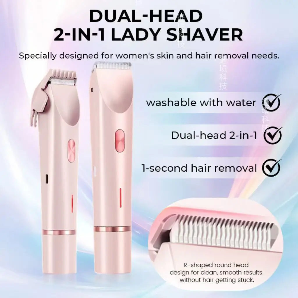 Woman Double Head Electric Shaver Leg Underarm &Bikini.