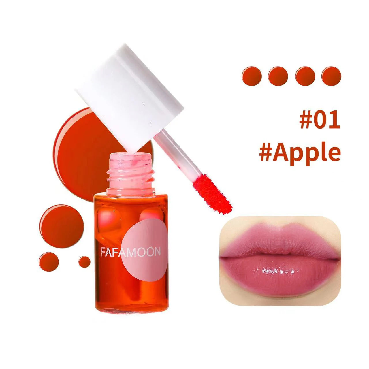 4 color Fruity Lip Tint Water Gloss.